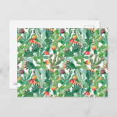 水彩サボテン模様 シーズンポストカード (正面/裏面)