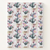 水彩サボテン模様 ノートブック (裏面)