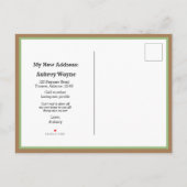 水彩サボテン砂漠の新しい住所を移動 案内ポストカード (裏面)