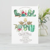 水彩サボテン第1聖餐式 招待状 (スタンド正面)