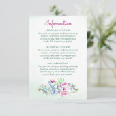 水彩サボテン結婚の情報カード エンクロージャーカード (スタンド正面)