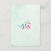 水彩サボテン結婚の情報カード エンクロージャーカード (裏面)