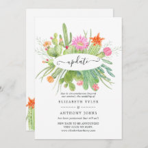 水彩サボテン結婚の更新