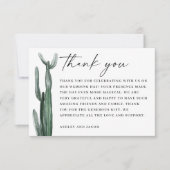 水彩サボテン結婚ズ | 砂漠植物学 サンキューカード (正面)