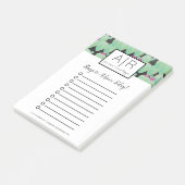 水彩サボテン緑の植物模様グリーン ポストイット (アングル)