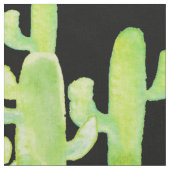 水彩サボテン織物 ファブリック (クローズアップ)