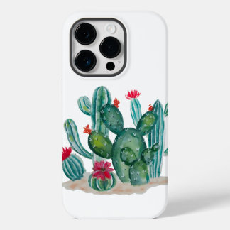 水彩サボテン花植物 Case-Mate iPhone 14 PROケース