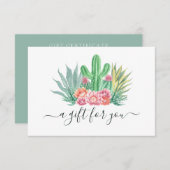 水彩サボテン (正面/裏面)