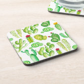 水彩サボテン コースター (左側)