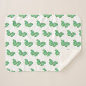 水彩サボテン シェルパブランケット (正面(横))