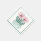水彩サボテン スタンダードカクテルナプキン (角)