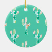 水彩サボテン セラミックオーナメント (裏面)