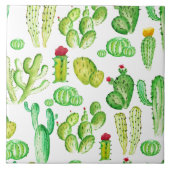 水彩サボテン タイル (正面)