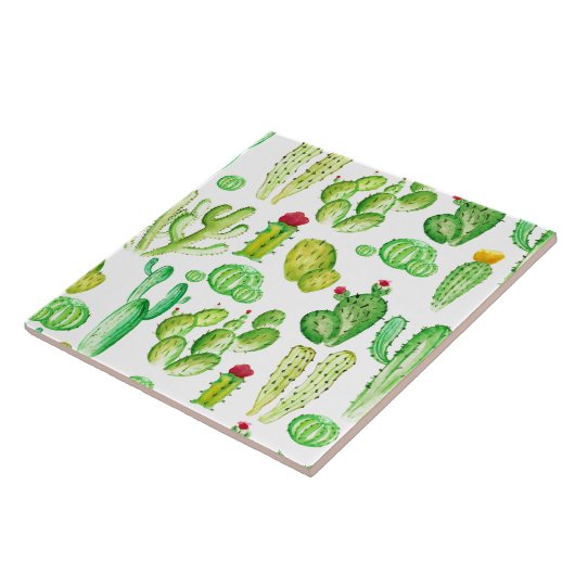 水彩サボテン タイル (側面)