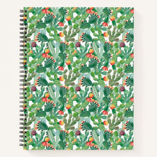 水彩サボテン ノートブック (正面)
