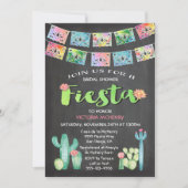 水彩サボテン ブライダルシャワー メキシカンフィエスタ 招待状 (正面)