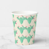 水彩サボテン ブライダルシャワー 紙コップ (右)