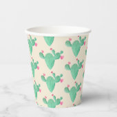水彩サボテン ブライダルシャワー 紙コップ (正面)