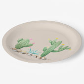 水彩サボテン ペーパープレート (アングル)