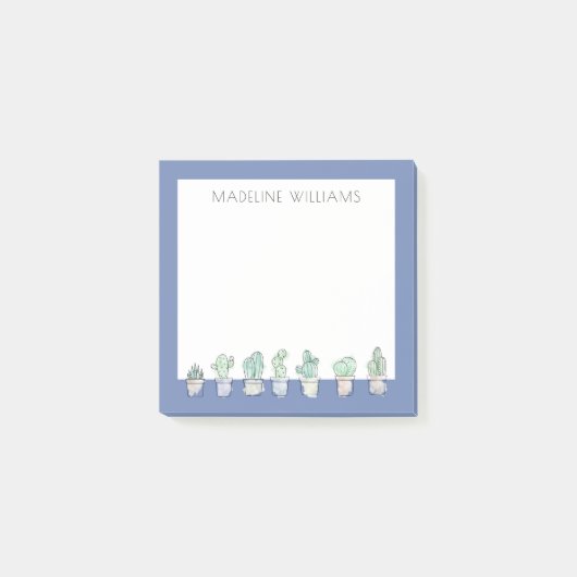水彩サボテン ポストイット (正面)