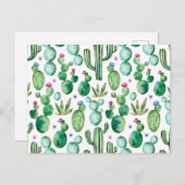 水彩サボテン ポストカード (正面/裏面)