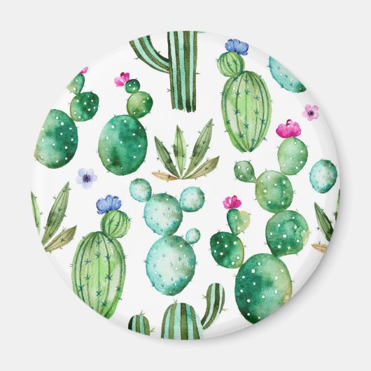 水彩サボテン マグネット (正面)
