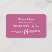 水彩サボテン | モノグラム | 名刺 (裏面)