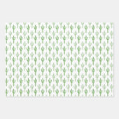 水彩サボテン ラッピングペーパーシート (正面)