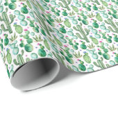 水彩サボテン ラッピングペーパー (ロールコーナー)