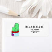 水彩サボテン ラベル (インサイチュ)