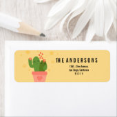 水彩サボテン ラベル (インサイチュ)