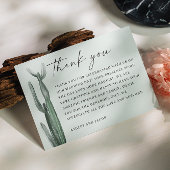 水彩サボテン | 南西部の植物結婚の サンキューカード