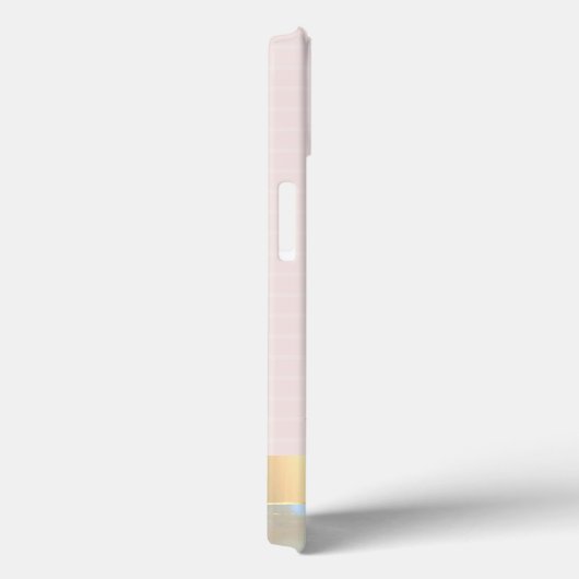 水彩サボテン、多肉性の花ピンクのストライプ Case-Mate iPhoneケース (裏面 / 右)