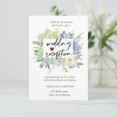 水彩サボテン、多肉点披露宴 招待状 (スタンド正面)