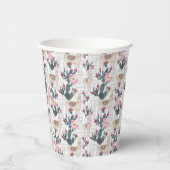 水彩サボテン 紙コップ (右)