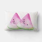 水彩サマースイカのスライスアクセント ランバークッション (裏面)