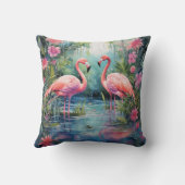 水彩サマーフラミンゴ クッション (裏面)