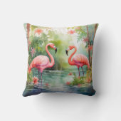 水彩サマーフラミンゴ クッション (裏面)