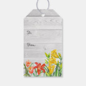 水彩サマーフラワーズハッピーバースデー ギフトタグ (裏面)