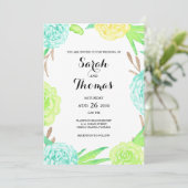 水彩サマーフラワー結婚ズ 招待状 (スタンド正面)