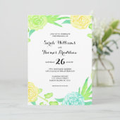 水彩サマーフラワー結婚ズ 招待状 (スタンド正面)