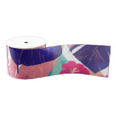 水彩サマーフラワー2 グログランリボン (リール)