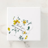 水彩サマーフローラ庭園の結婚式ありがとう フェイバータグ (インサイチュ)