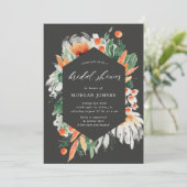 水彩サマーワイルドフラワーブライダルシャワー招待状 (スタンド正面)