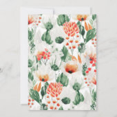 水彩サマーワイルドフラワーブライダルシャワー招待状 (裏面)