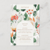 水彩サマーワイルドフラワー披露宴詳細 エンクロージャーカード (正面)