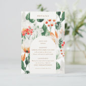 水彩サマーワイルドフラワー披露宴詳細 エンクロージャーカード (スタンド正面)