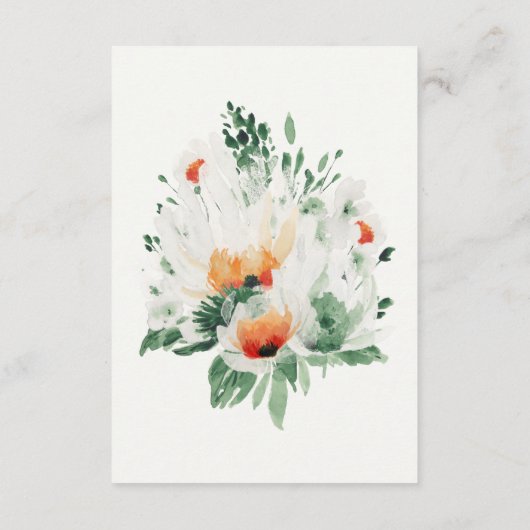 水彩サマーワイルドフラワー披露宴詳細 エンクロージャーカード (裏面)