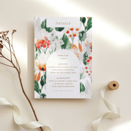 水彩サマーワイルドフラワー披露宴詳細 エンクロージャーカード