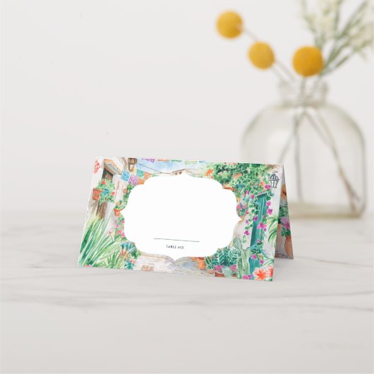 水彩サユリタメキシコ | 結婚s プレイスカード (正面)